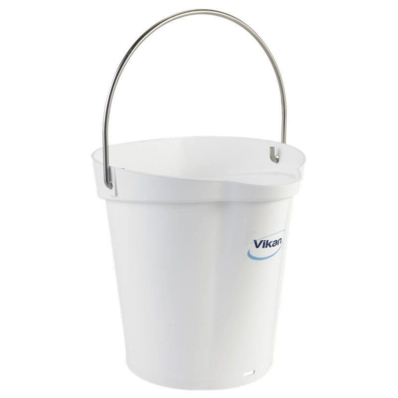 Vikan Hygiene emmer met schenktuit, wit, maatverdeling, 6ltr