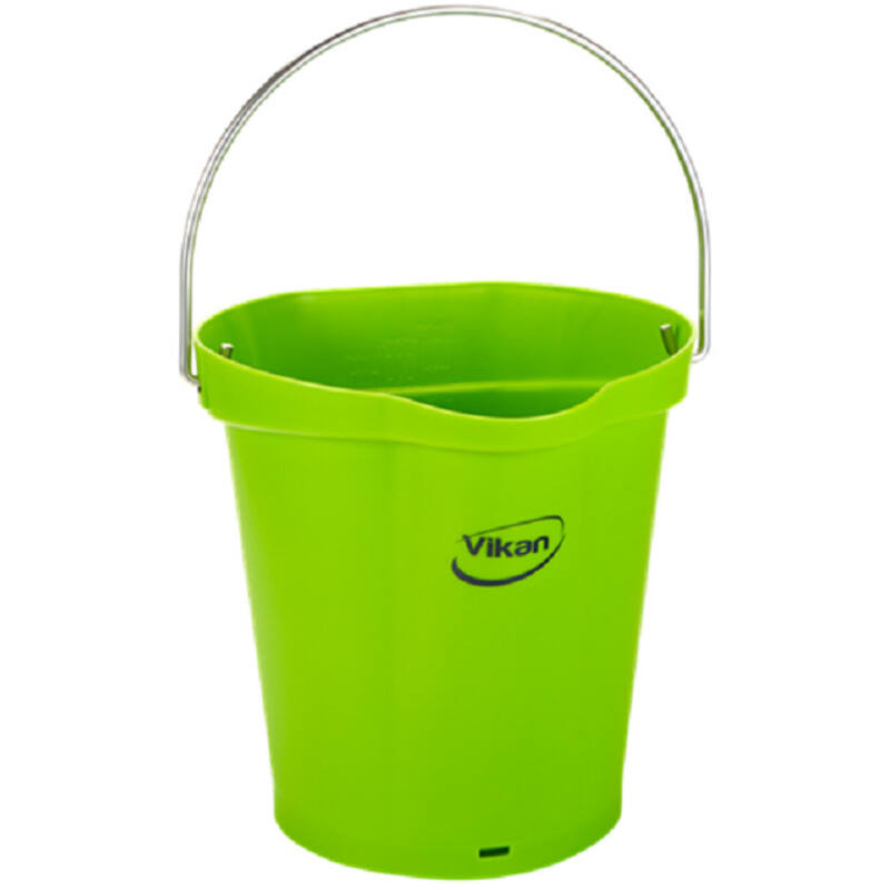 Vikan Hygiene emmer met schenktuit, limoen, maatverdeling, 6ltr
