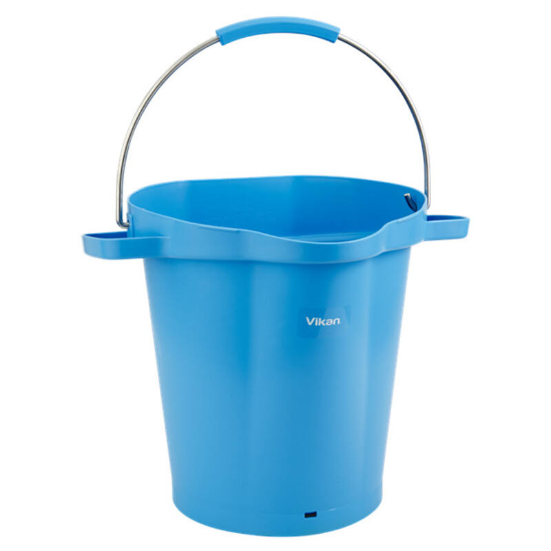 Vikan Hygiene emmer met schenktuit, blauw, maatverdeling, 20ltr