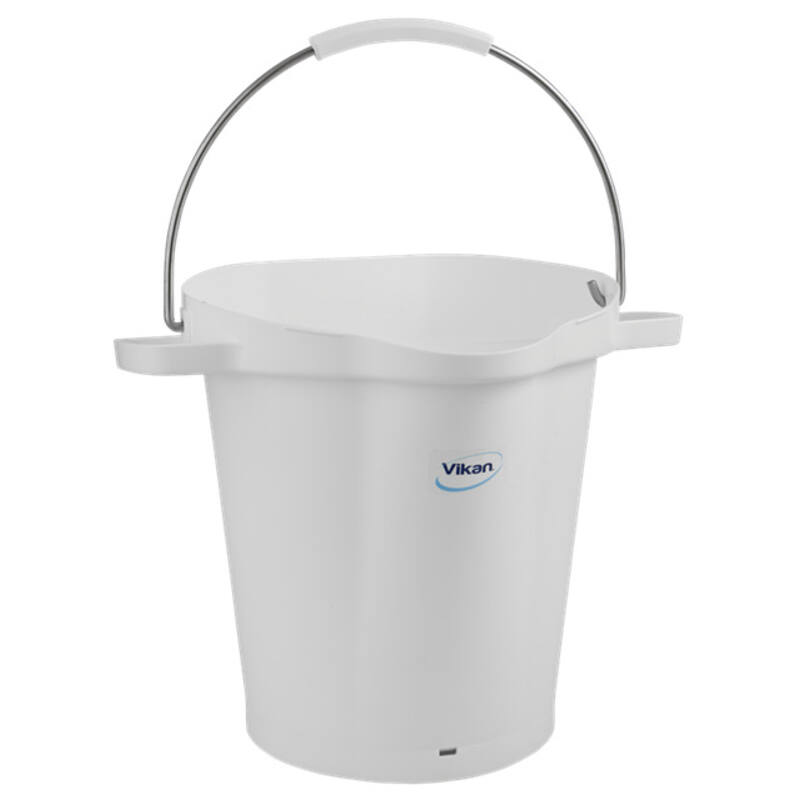 Vikan Hygiene emmer met schenktuit, wit, maatverdeling, 20ltr