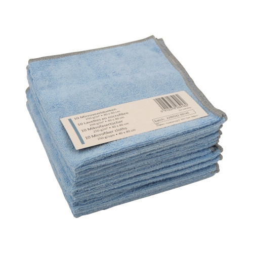 Microvezeldoek Basic, blauw, 240gr, 40x40cm, 10 stuks