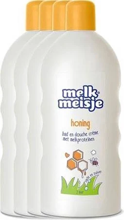 Melkmeisje bad & douchecreme Honing 4x2l