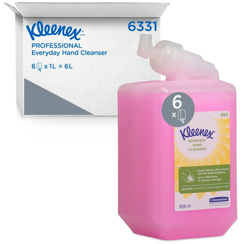 Kleenex roze handreiniger voor algemeen gebruik, 6x1ltr flacon