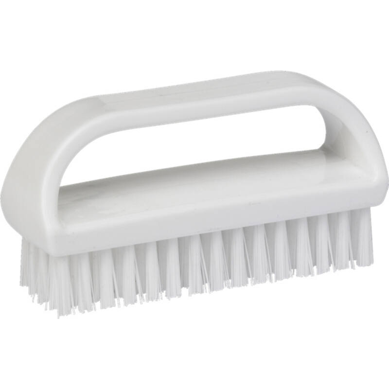 Vikan Classic kunststof nagelborstel met handgreep, wit, hard, 100mm