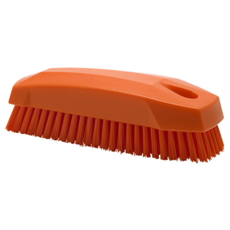 Vikan Hygiene nagelborstel, oranje, harde vezels, 130mm