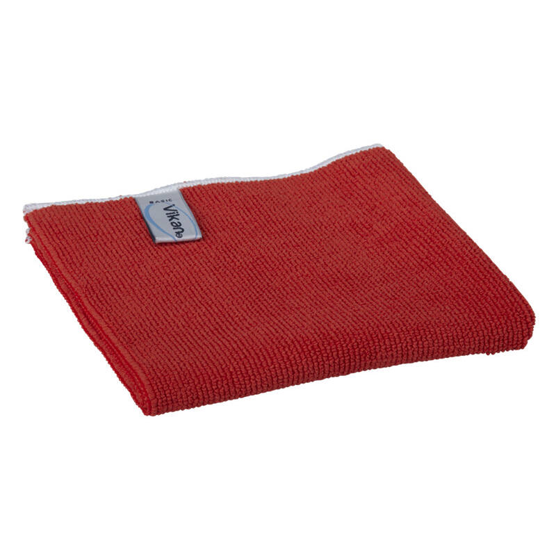 Vikan Microfibre Basic40 microvezeldoek, rood, 400x400mm