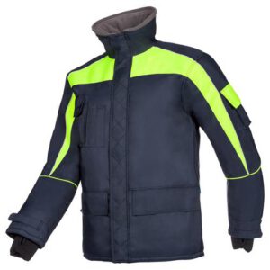 Sioen Talau 3483 diepvriesjas fluor geel/marineblauw maat M