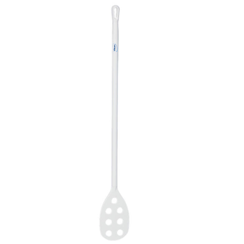 Vikan Hygiene roerspatel met geperforeerd blad, lange steel, wit, Ø31mm, 1200mm