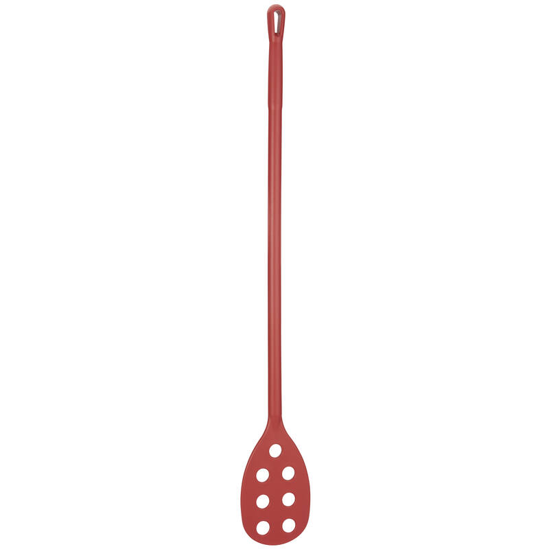 Vikan Hygiene roerspatel met geperforeerd blad, metal&x-ray detecteerbaar, rood, Ø31mm, 1200mm