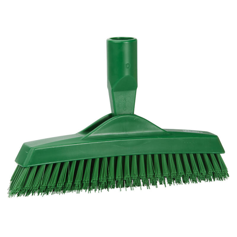 Vikan Hygiene voegenborstel met flexibele nek, steelmodel, extra hard, groen, 225mm