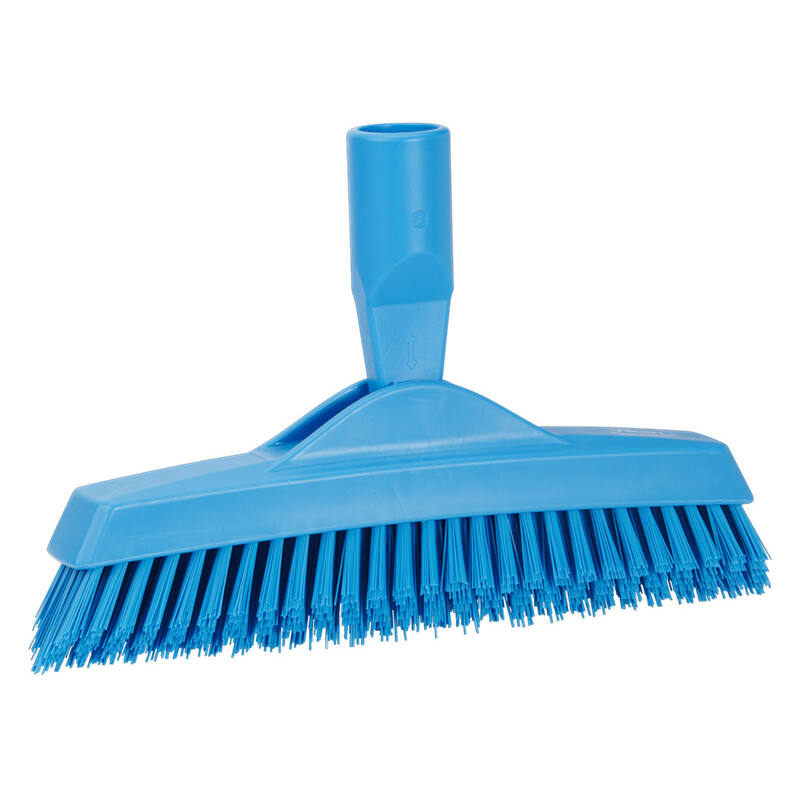 Vikan Hygiene voegenborstel met flexibele nek, steelmodel, extra hard, blauw, 225mm