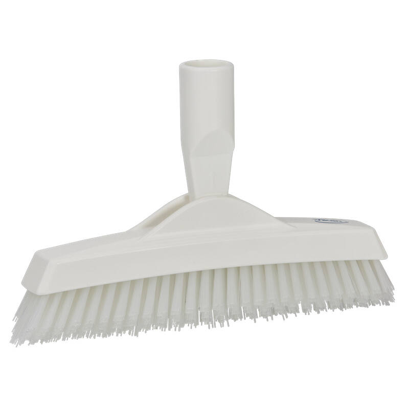 Vikan Hygiene voegenborstel met flexibele nek, steelmodel, extra hard, wit, 225mm