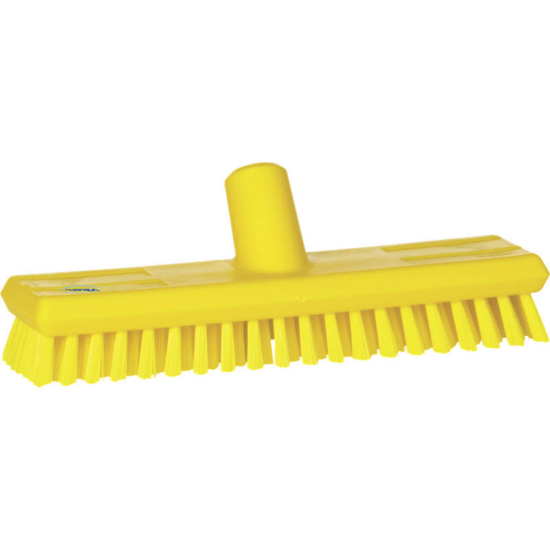 Vikan Hygiene luiwagen met waterdoorvoer, geel, extra hard, 270mm