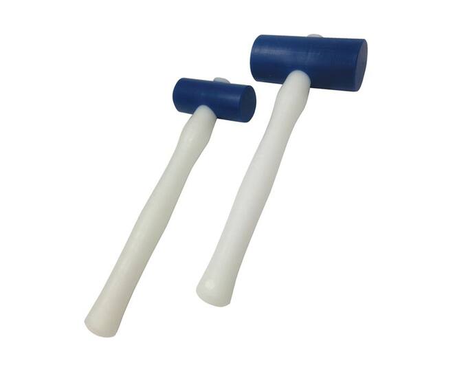 BST kunstof hamer met detecteerbare kop, omtrek 50mm, wit/blauw