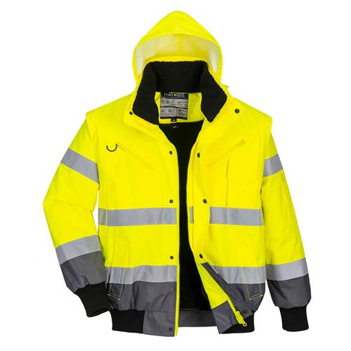 Portwest C465 Hi-Vis Contrast bomberjack geel/grijs, maat S