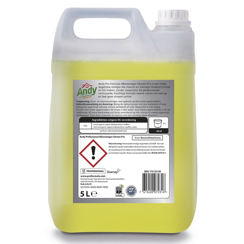 Andy Pro Formula Allesreiniger Citroen Fris 5 L 2 x 5 l