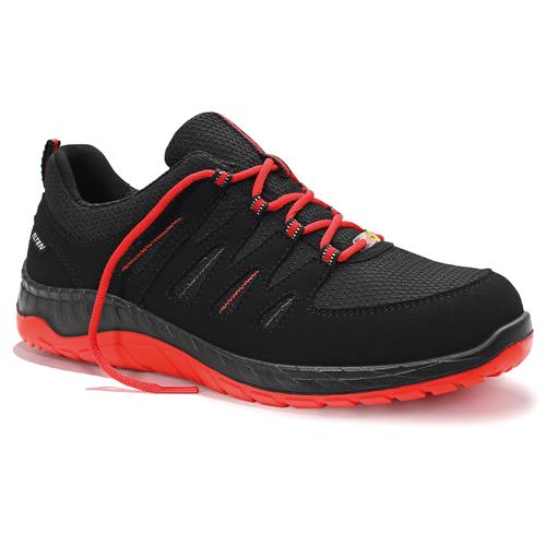 Elten Maddox Low S3S ESD laag zwart/rood, maat 46