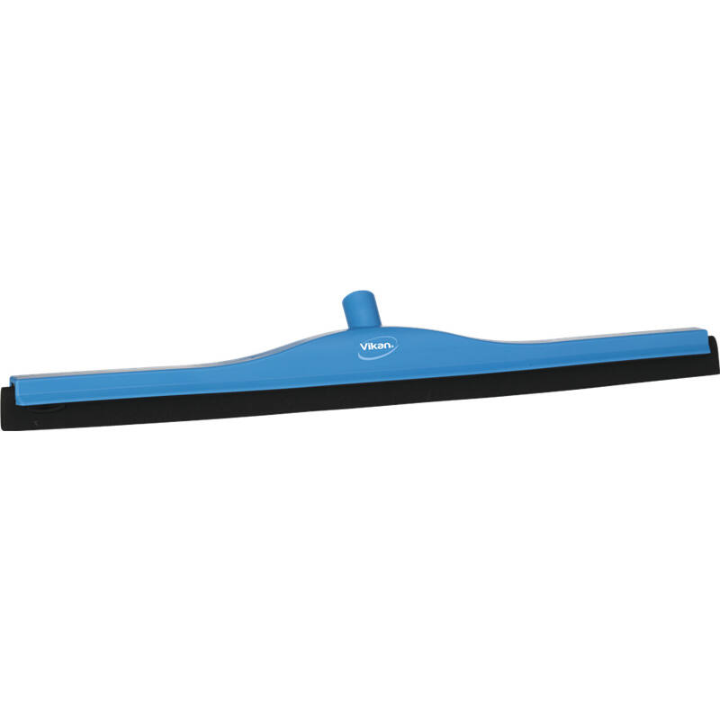 Vikan Hygiene klassieke vloertrekker met vaste nek, blauw, zwarte cassette, 700mm