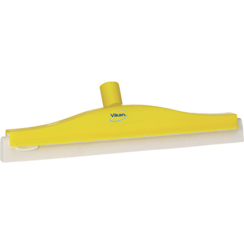 Vikan Hygiene klassieke vloertrekker met flexibele nek, geel,witte cassette, 400mm
