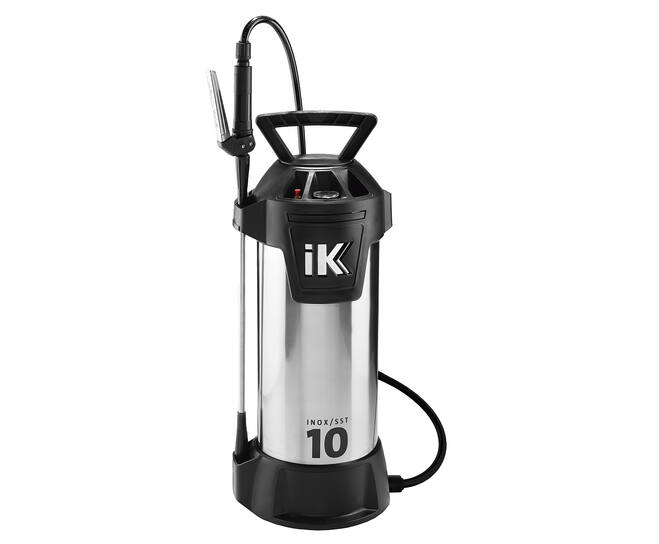 IK RVS 10 drukspuitpomp, met persluchtventiel, 10 liter