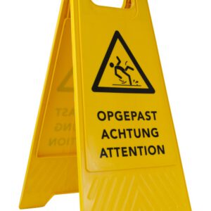 Waarschuwingsbord gladde vloer hoogte 60 cm 4-talig