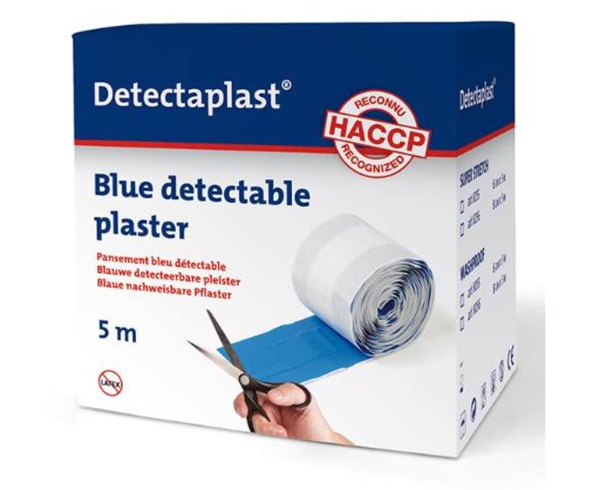 Detectaplast® Universal, detecteerbare pleister, blauw, 6cm x 5mtr, 1st/dis