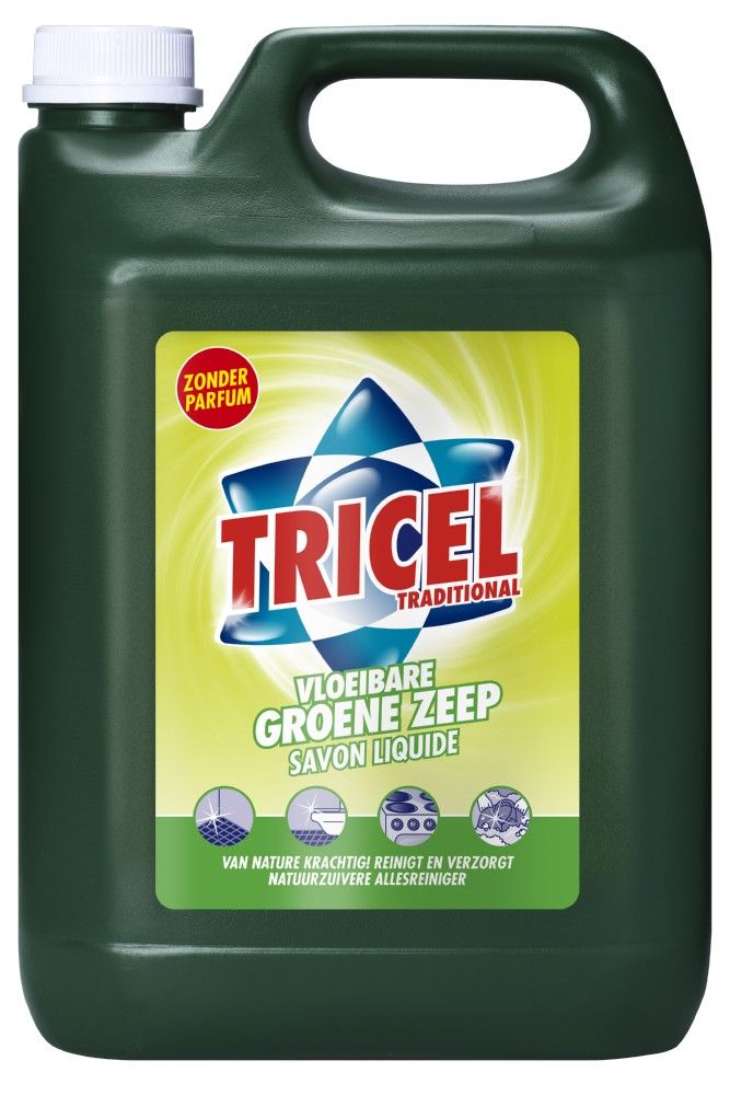 TRICEL Vloeibare Groenezeep zonder Parfum 5 liter