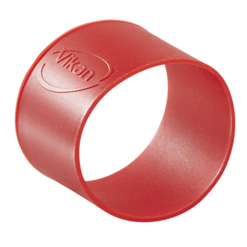 Vikan Hygiene secundaire kleurcodering, rood, rubber band, Ø40mm, verpakt per 5
