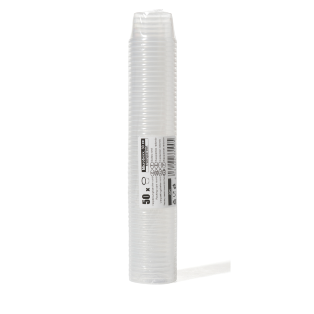 Botercupje transparant PP 30ml
