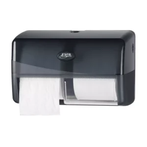 Pearl Black Duo toiletroldispenser | Compact/traditioneel