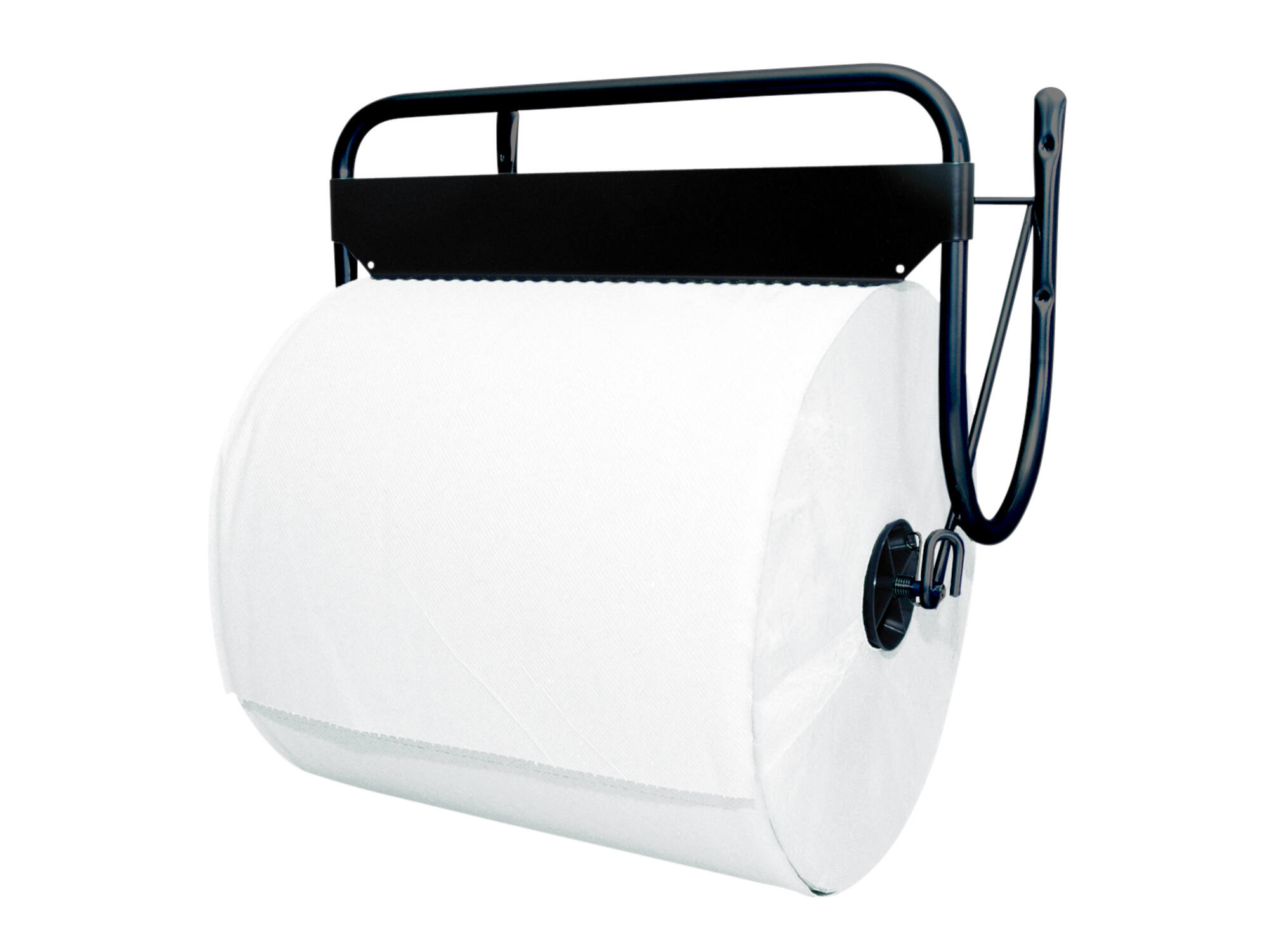 Muurstandaard, mat zwart metaal T.b.v. rollen van max. 38 cm breed