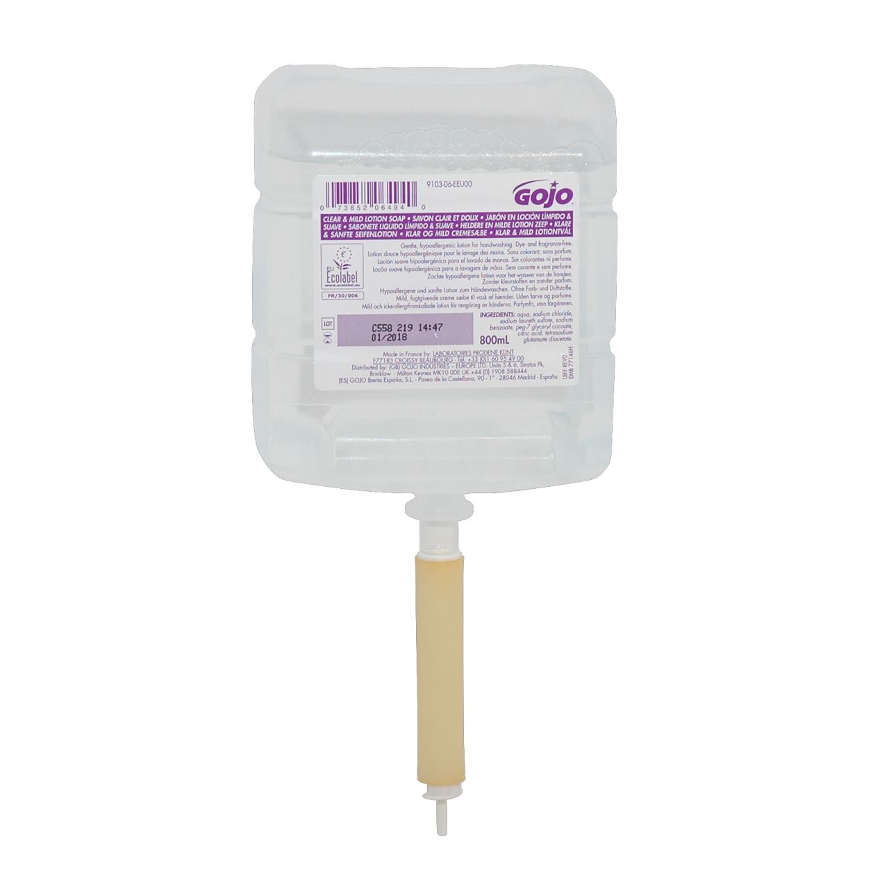 Gojo mild lotion soap 6 x 800 ml. flacon p/ds.