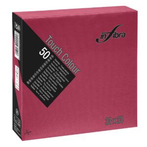 Servet bordeaux Infibra 33 x 33 cm 2l 1/4 vouw - 24 x 50 st p/ds