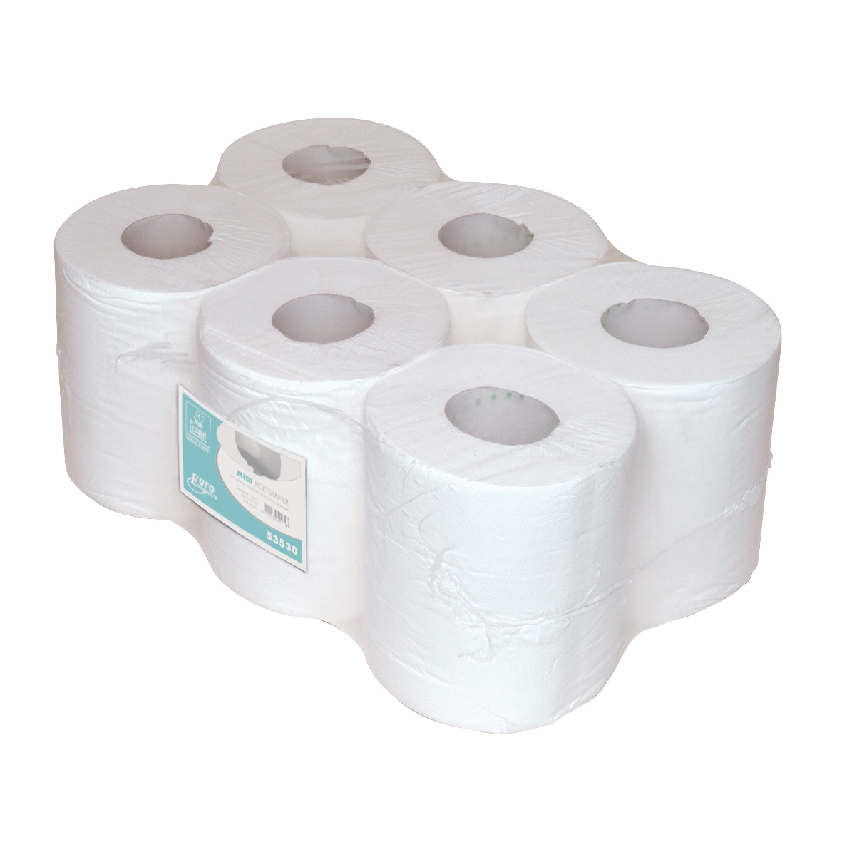 Midi poetspapier Euro CEL 1L 300 mtr x 20 cm - 6 rol p/pak