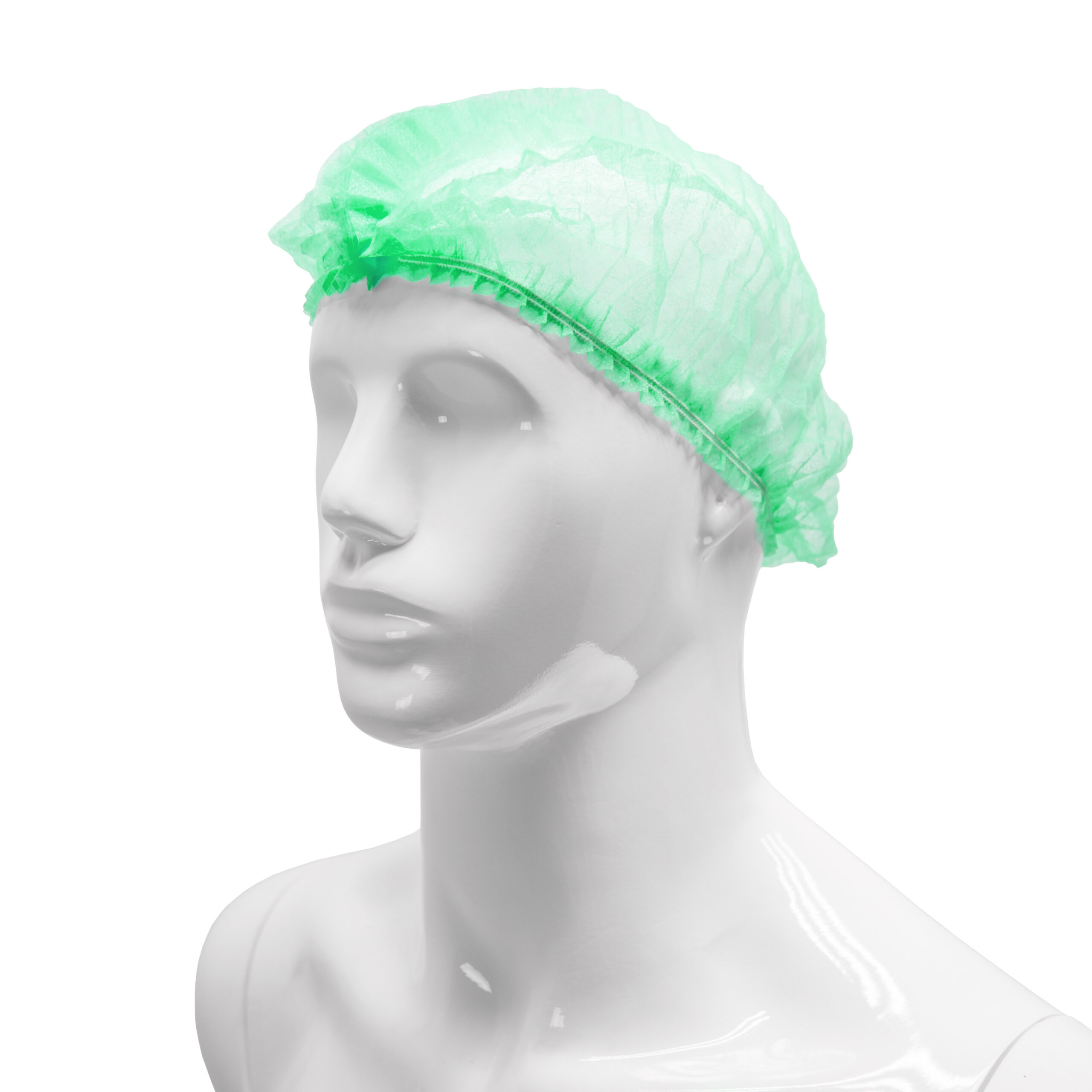 HYGOCLEAN® haarnet PP groen 52cm dubbel elastiek Doos 10 x 100st