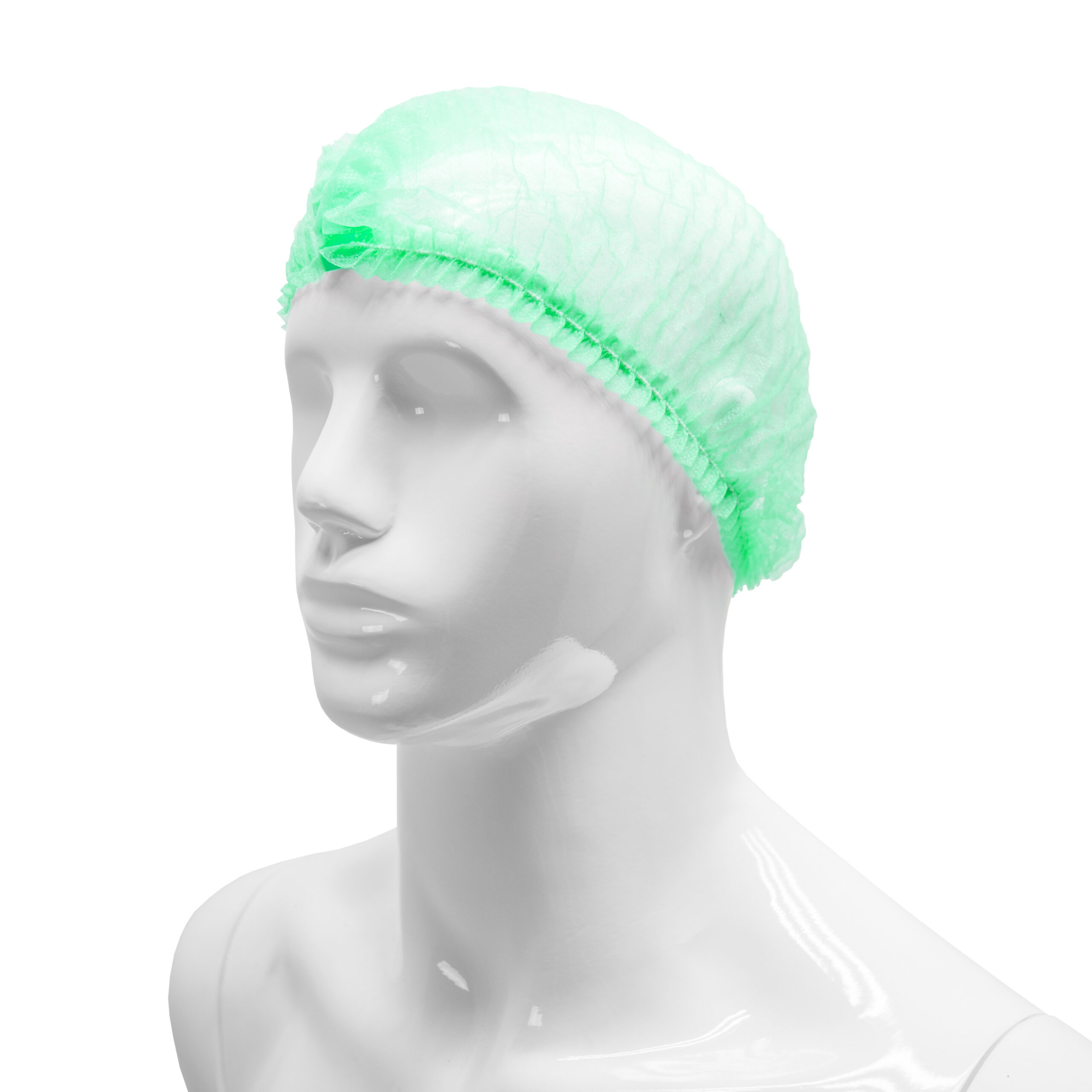 HYGOCLEAN® haarnet PP groen met enkel elastiek Doos 10 x 100st