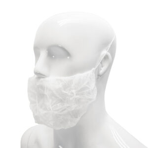 HYGOCLEAN® baardmasker PP wit 46cm headloop Doos 10 x 100st