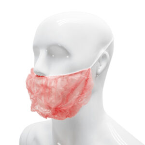 HYGOCLEAN® baardmasker PP rood 46cm headloop Doos 10 x 100st