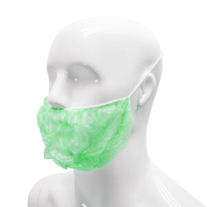HYGOCLEAN® baardmasker PP groen 46cm headloop Doos 10 x 100st
