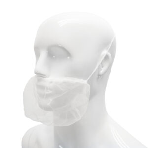 HYGOCLEAN® baardmasker nylon 46cm met witte headloop Doos 10 x 100st
