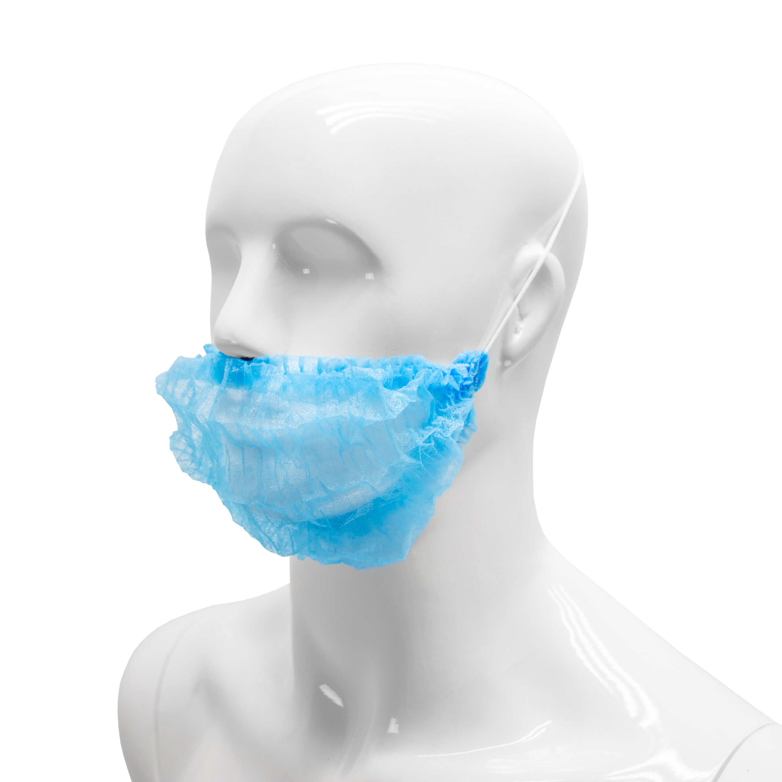 HYGOCLEAN® baardmasker PP 50cm met blauwe clip Doos 10 x 100st