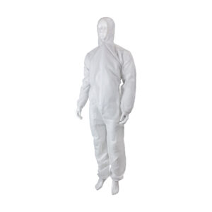 HYGOCLEAN® overal PP SMS rits kap wit L Doos 50 x 1st Cat 3 Type 5/6