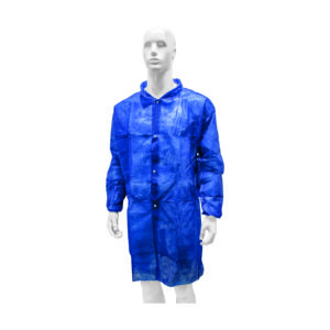 HYGOCLEAN® bezoekersjas PP drukknoop blauw L Doos 50 x 1st