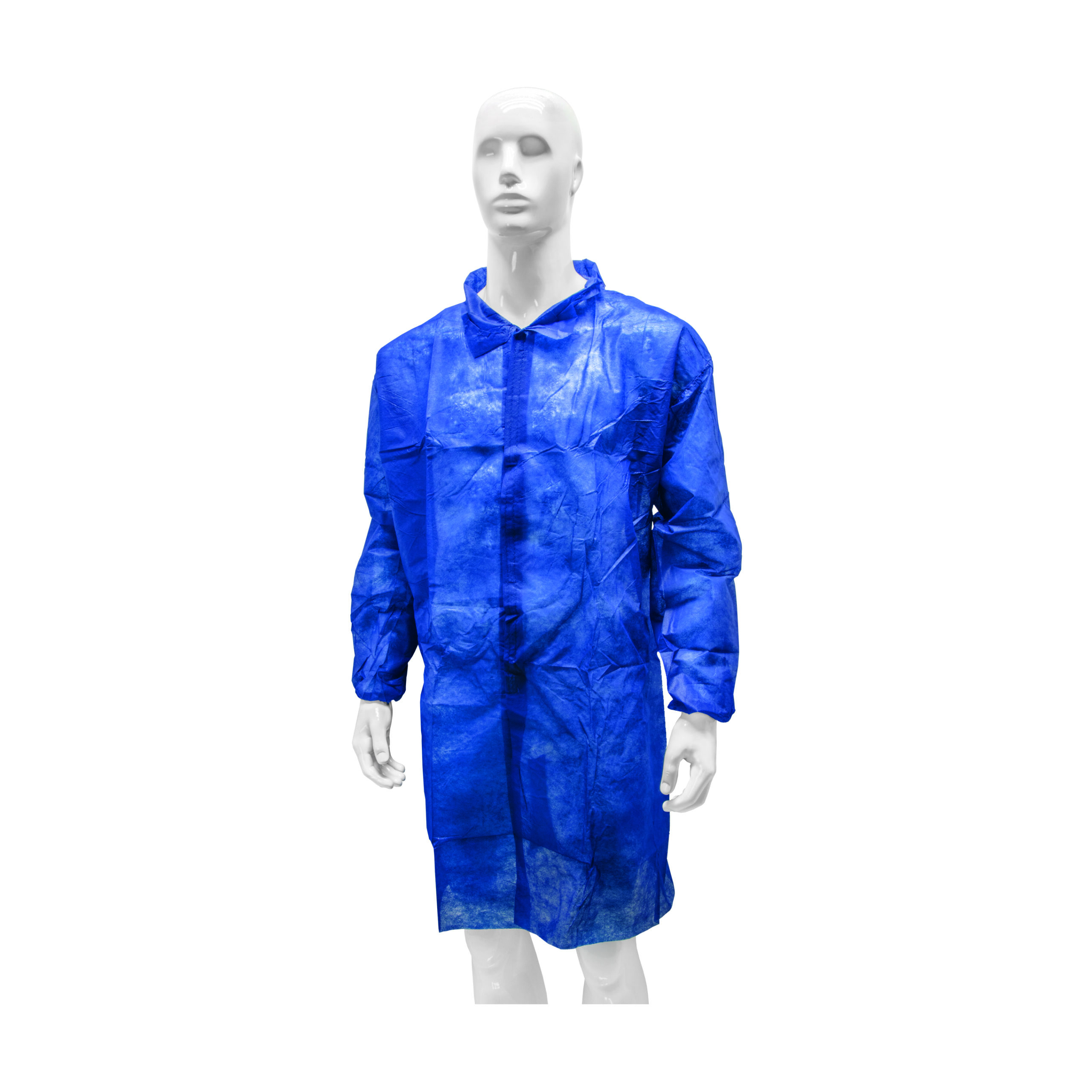 HYGOCLEAN® bezoekersjas PP klittenband blauw S Doos 50 x 1st