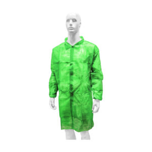 HYGOCLEAN® bezoekersjas PP klittenband groen 2XL Doos 50 x 1st