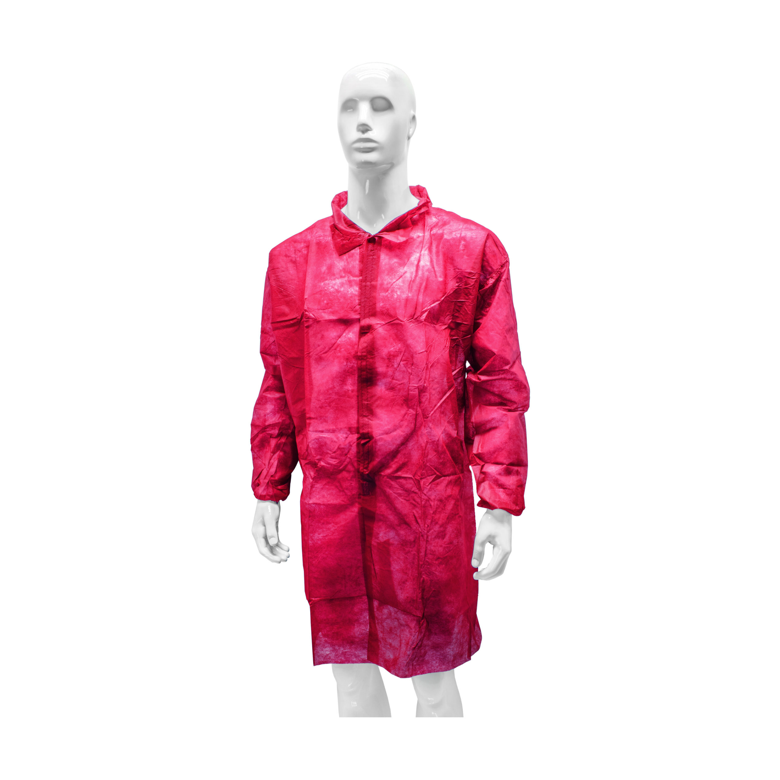 HYGOCLEAN® bezoekersjas PP klittenband rood 2XL Doos 50 x 1st