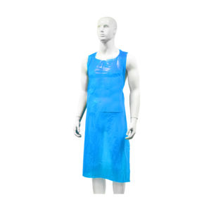 HYGOCLEAN® schort LDPE blauw, 50Mu blok, Doos 5 x 50st 100 x 150cm