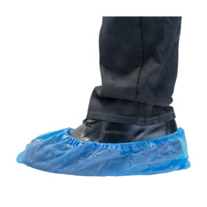 HYGOCLEAN® overschoen CPE blauw 40Mu geruwd Doos 20 x 100st