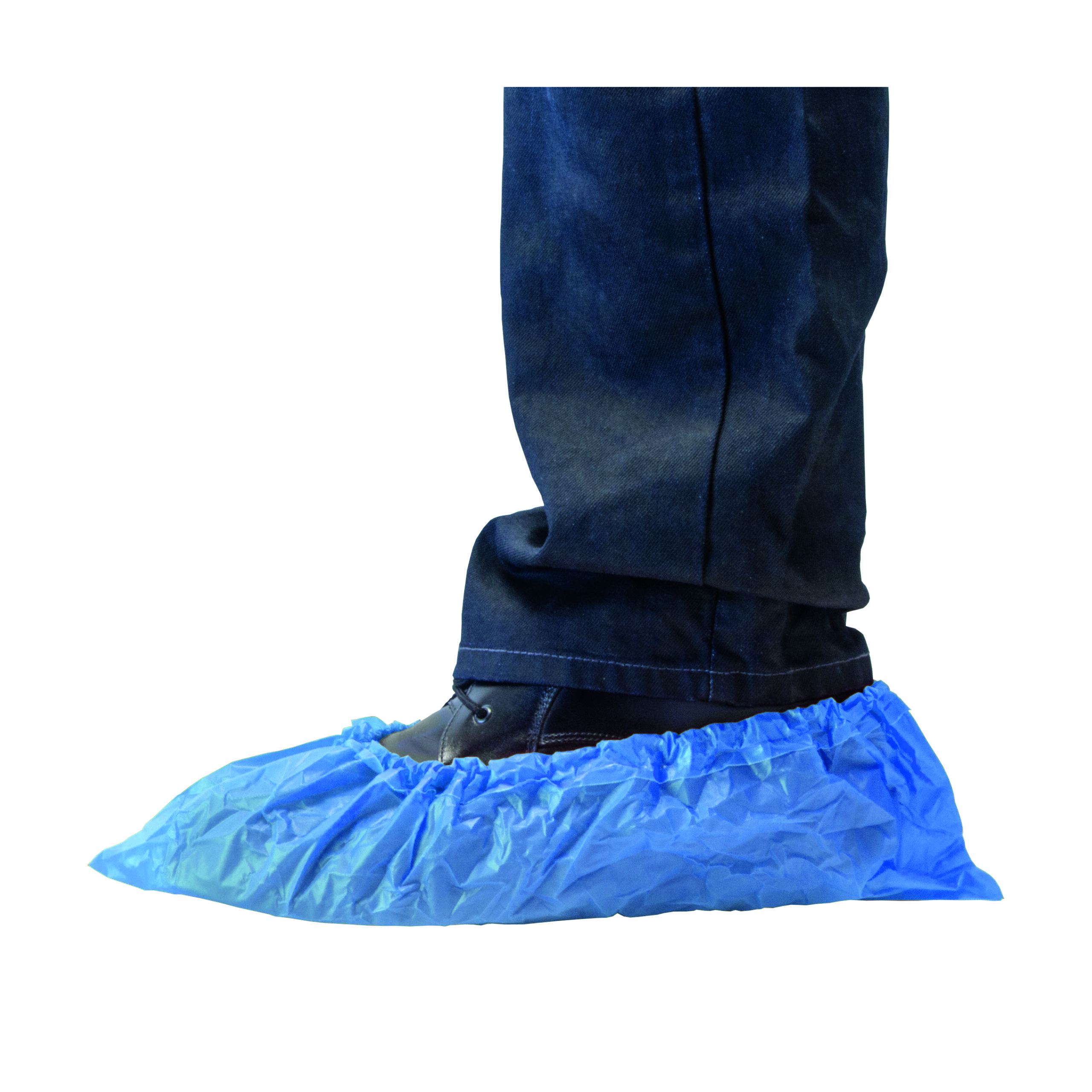 HYGOCLEAN® overschoen CPE blauw 70Mu geruwd Doos 20 x 50st