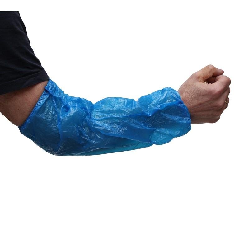 PE mouwovertrek blauw 2.6gr 20x100st